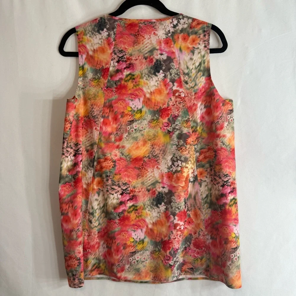 Athleta Refined Zephyr Athletic Tank Top Watercolor Floral Sleeveless, size M - Picture 8 of 8